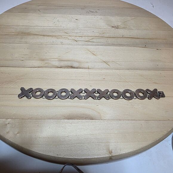 vintage taxco mexico sterling silver 925 XOXO Link bracelet 7.5 in. 33 grams - Picture 2 of 6